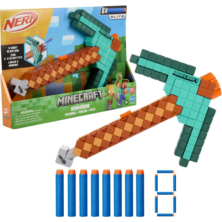 NERF MINECRAFT DIAMOND PICKAXE