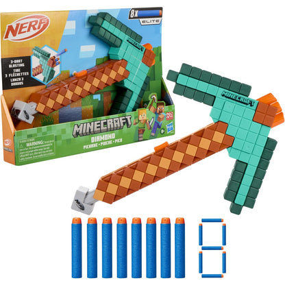 NERF MINECRAFT DIAMOND PICKAXE