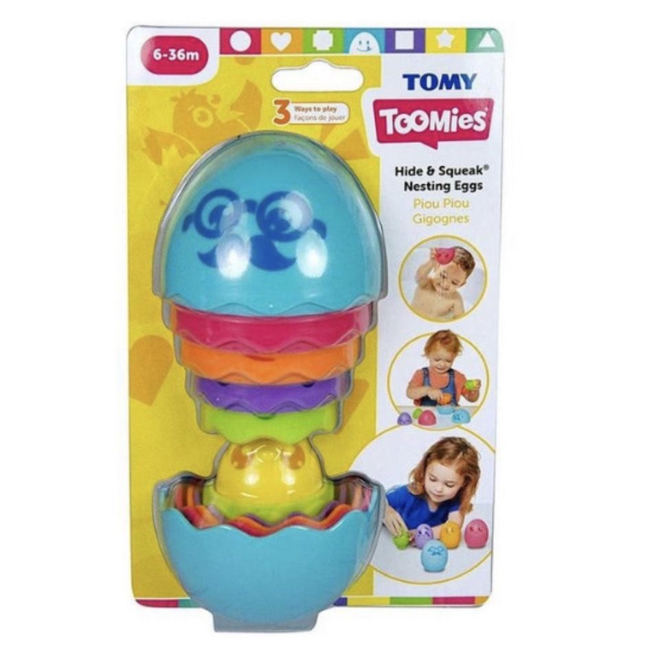 TOMY HIDE & SQUEAK NESTING EGGS AST
