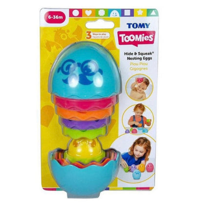 TOMY HIDE & SQUEAK NESTING EGGS AST