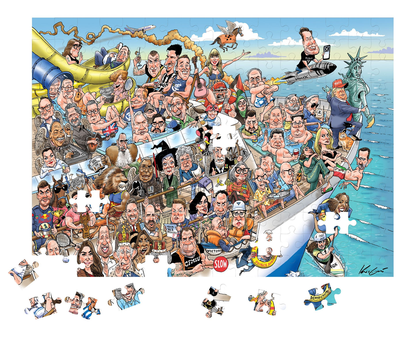 PUZZLE 1000PC MARK KNIGHTS CELEBRITY ZOO