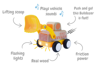 WOODEN FRICTION L&S BULLDOZER