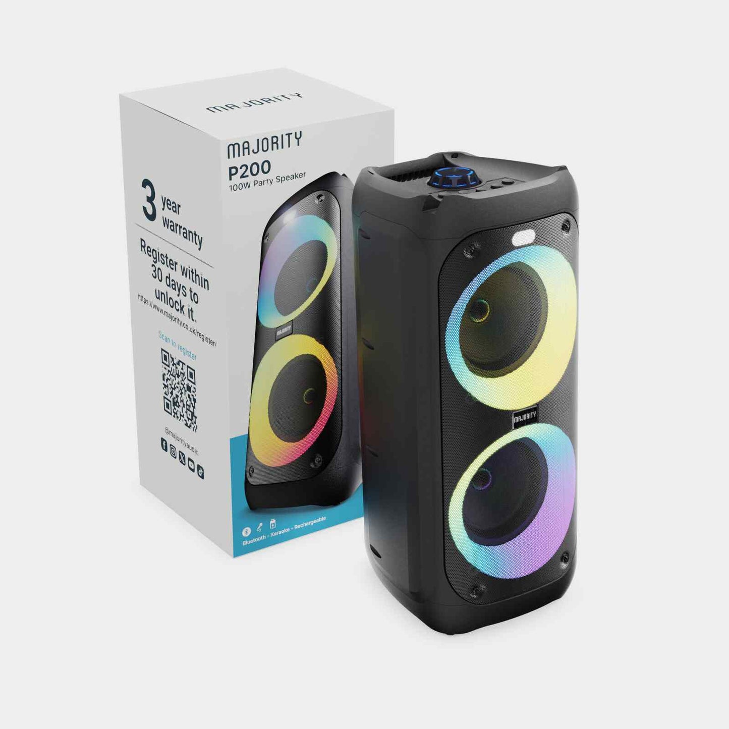 MAJORITY PS200 PARTY SPEAKER KARAOKE