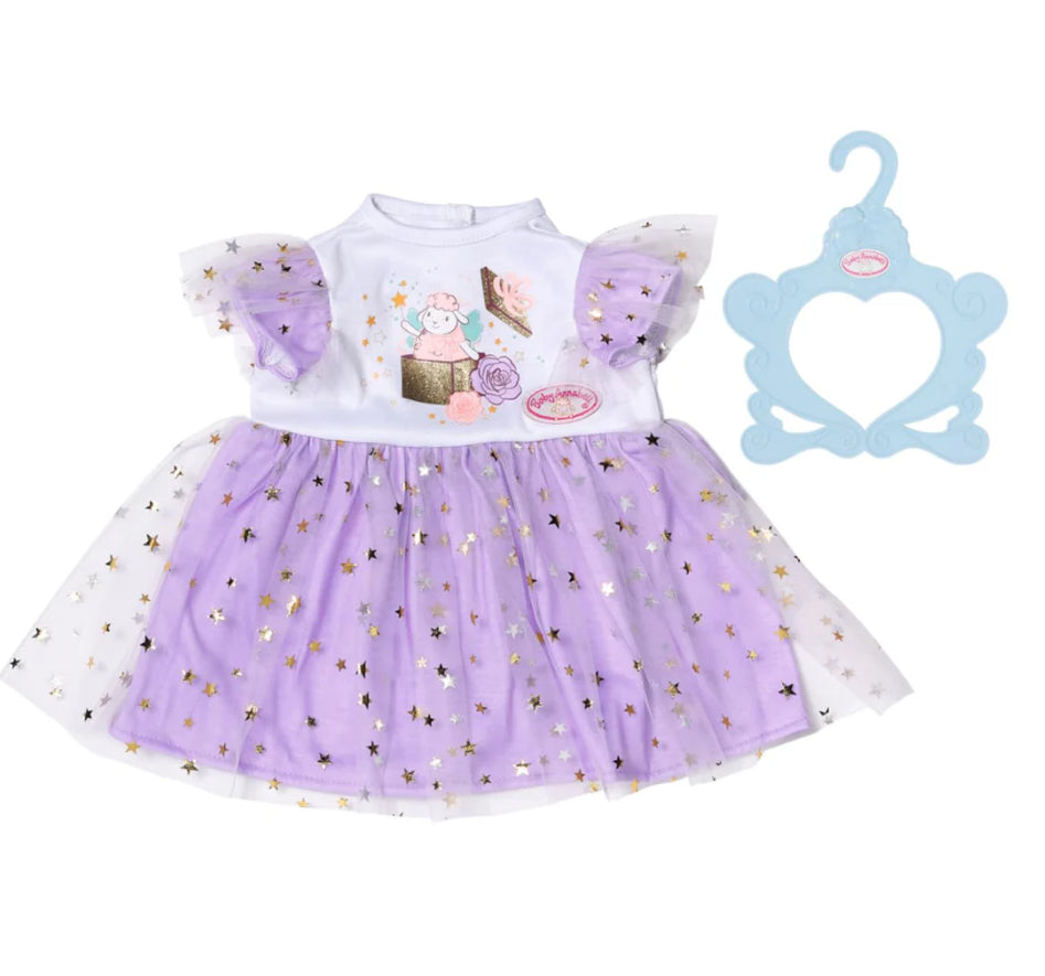BB BABY BORN LILAC TUTU DRESS 43CM