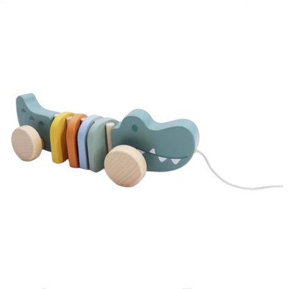 WOODEN PULL ALONG CROCODILE