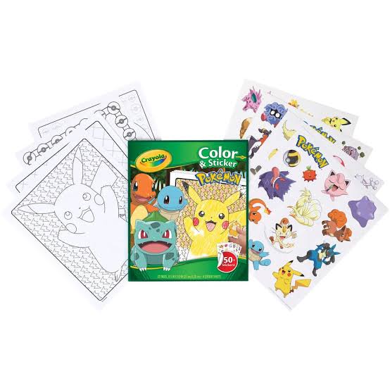 CRAYOLA COLOR & STICKER BOOK POKEMON