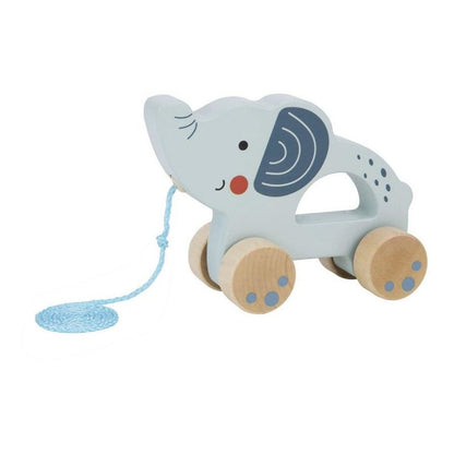 WOODEN PULL ALONG ELEPHANT NEW