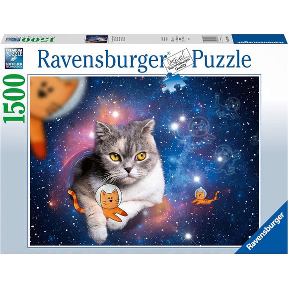 PUZZLE 1500PC CATS FLYING TO OUTER SPACE