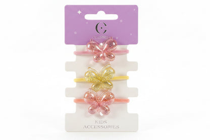 C/NICE HC09083 3PCE BUTTERFLY HAIR TIE'S