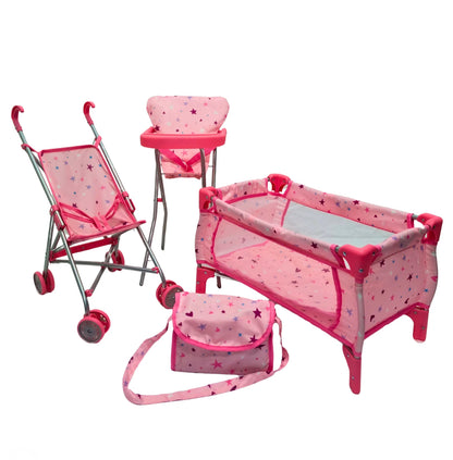 PW DOLL STARTER SET PINK W STARS