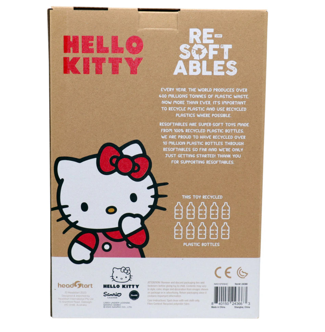 RESOFTABLES HELLO KITTY 10" PLUSH