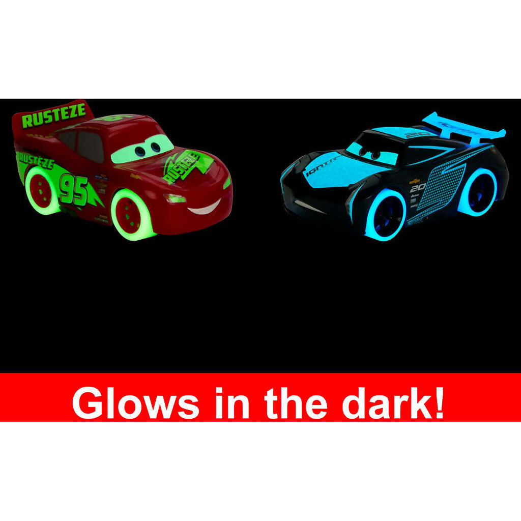 CARS 2 GLOW RACERS 2 PK MCQUEEN/JACKSON