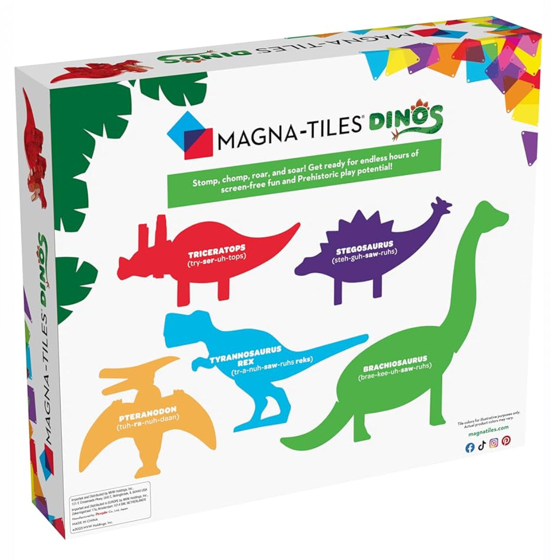 MAGNA TILES DINOS 5 PIECE SET
