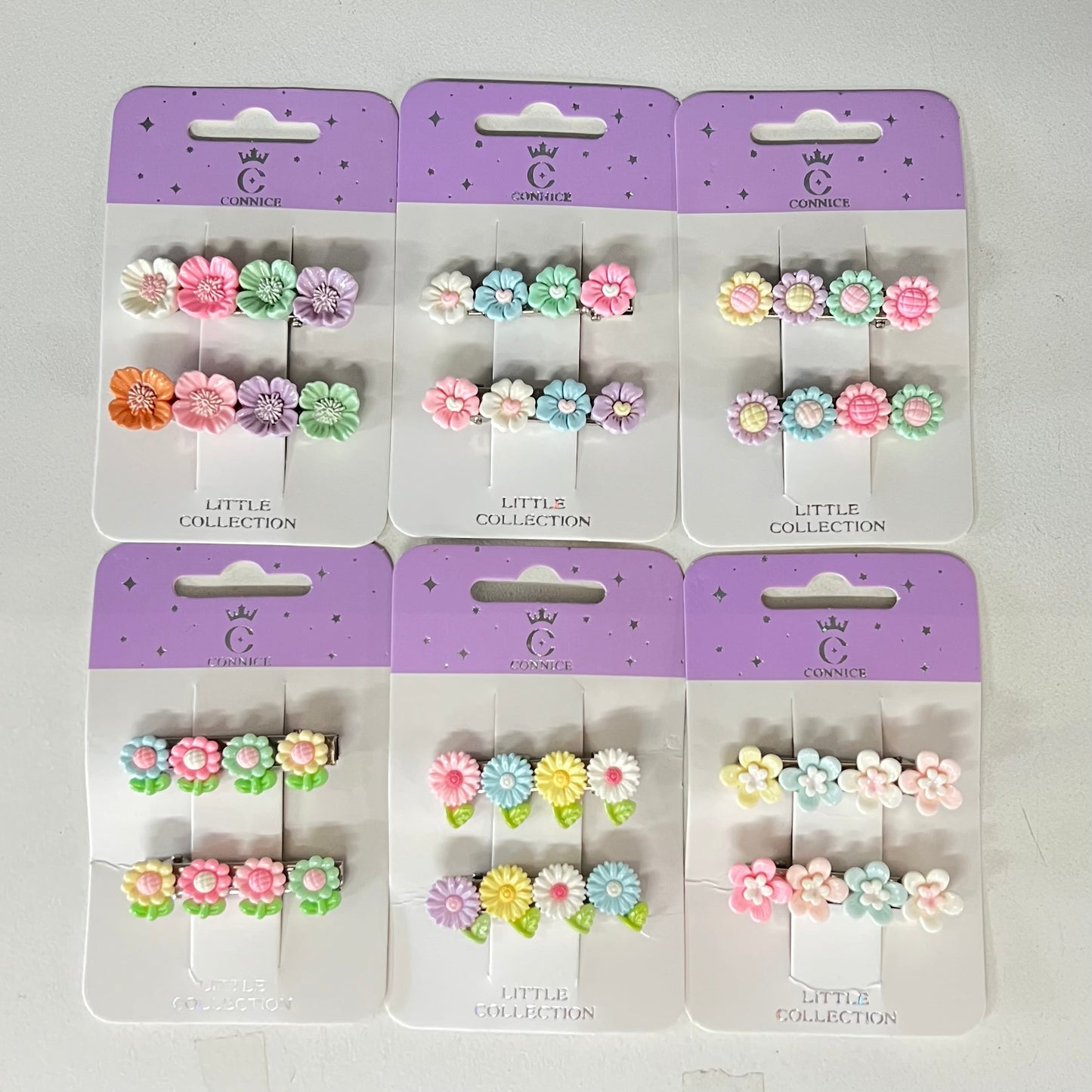 C/NICE HC1162B MINI FLOWER HAIR CLIPS