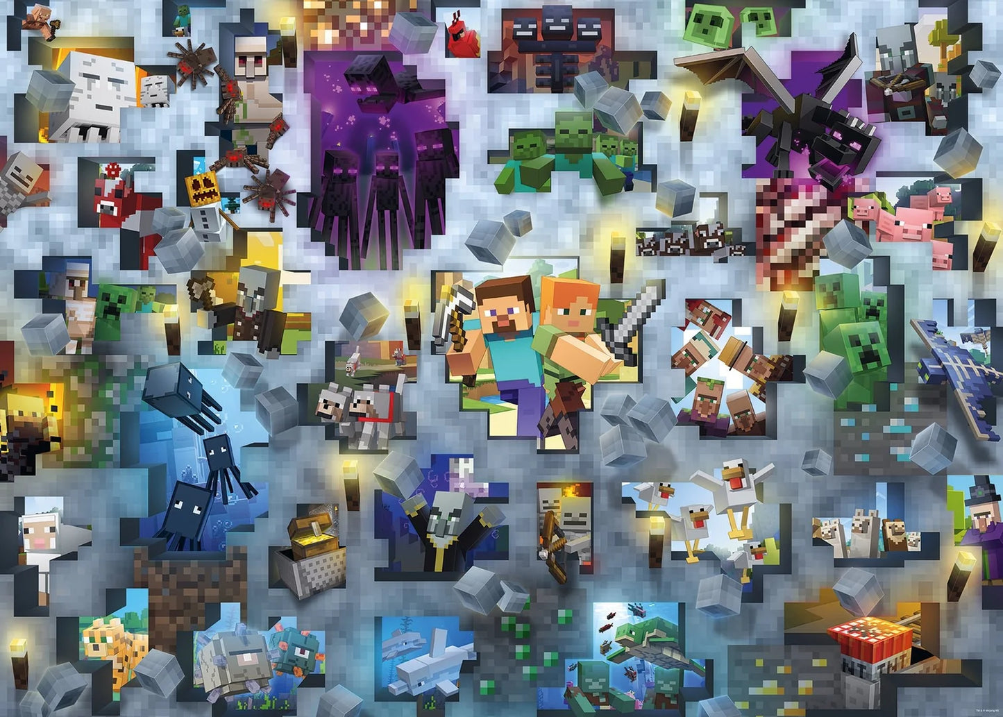 PUZZLE 1000PC MINECRAFT MOBS
