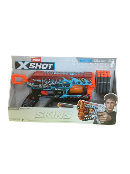 ZURU XSHOT SKINS GRIEFER W 12 DARTS AST