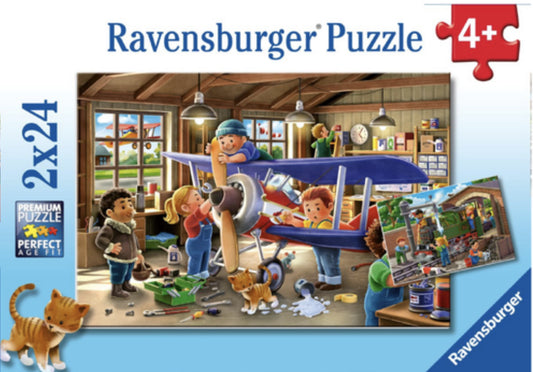 PUZZLE 2X12PC PLANES & TRAINS