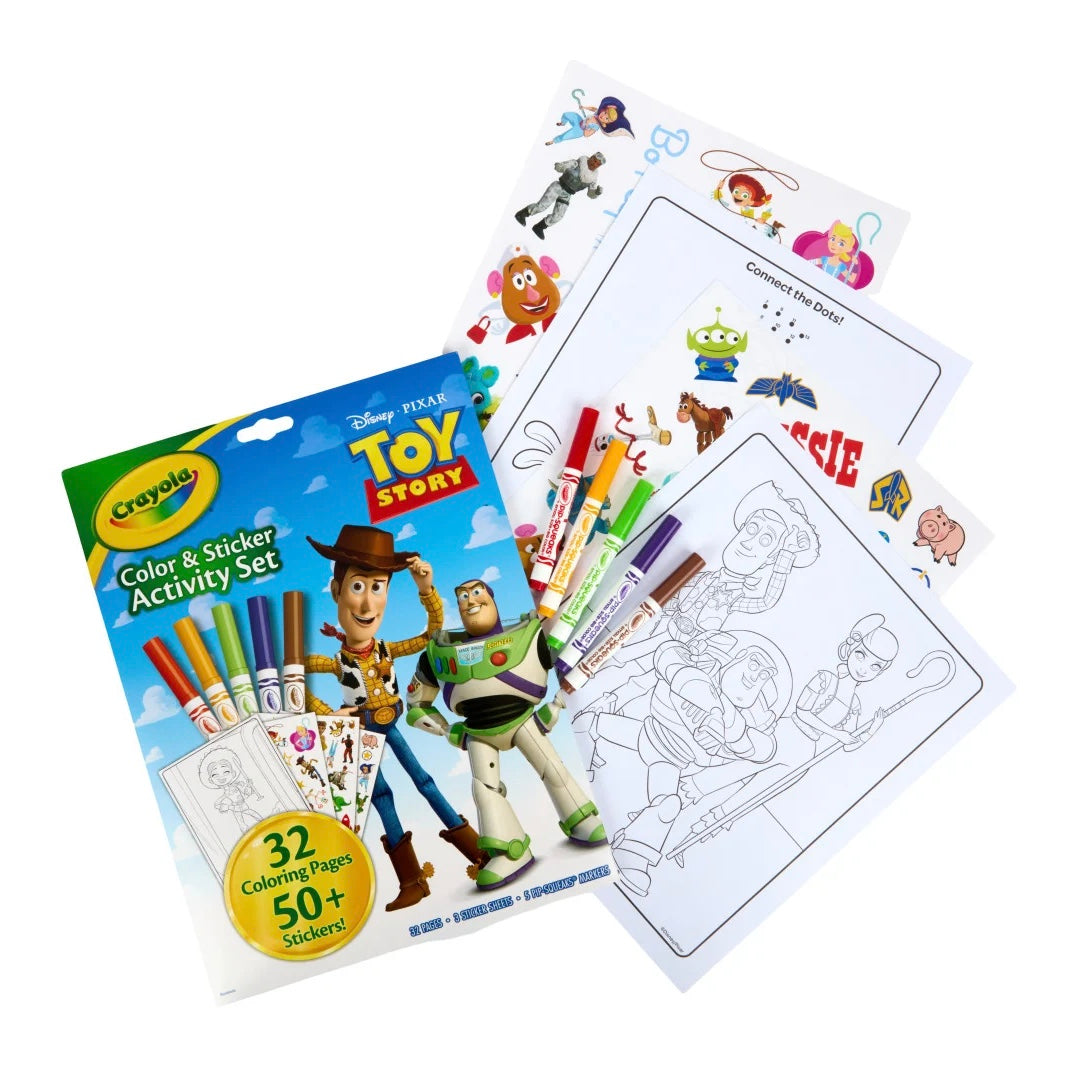 CRAYOLA CLR/STKR ACT SET TOY STORY 5