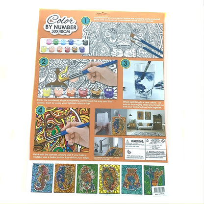 COLOR BY NUMBERS MOSAIC DESIGN