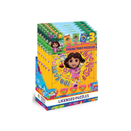 PUZZLE FRAME TRAY DORA 3 PUZZLE PK