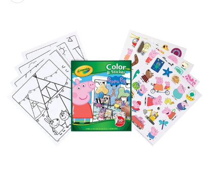 CRAYOLA COLOR & STICKER BOOK PEPPA PIG