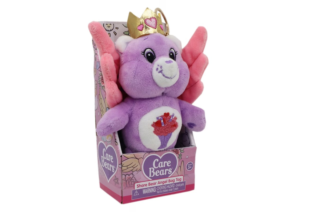 CARE BEARS CHEER BEAR ANGEL BAG TAG