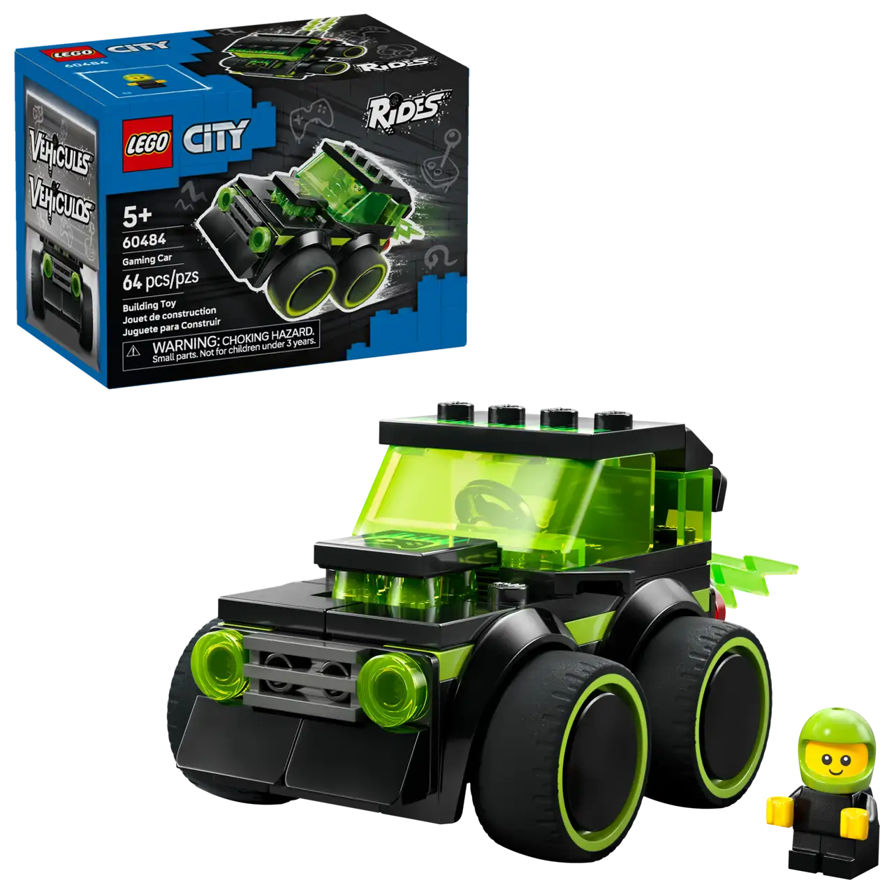 LEGO 60484 CITY RIDES GAMING RACE CAR