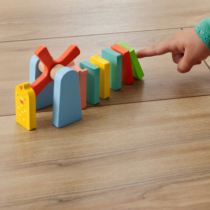 F/P WOODEN DOMINO RUN PLAYSET