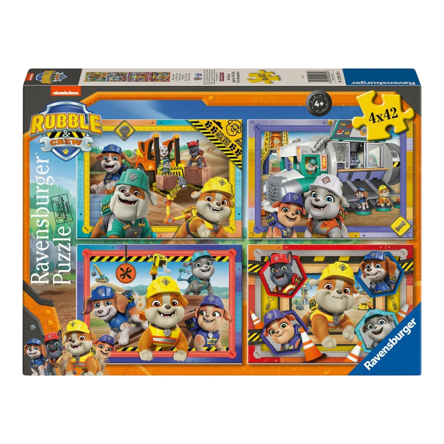 PUZZLE 4X42PC BUMPER RUBBLE & CREW