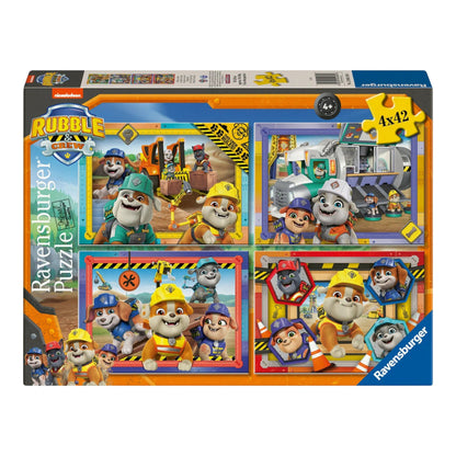 PUZZLE 4X42PC BUMPER RUBBLE & CREW