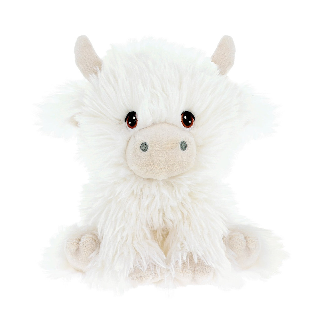 PLUSH KEELECO SHAGGY COW CREAM 18CM
