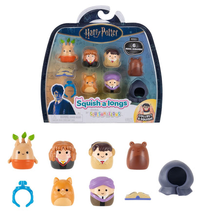 SQUISH-A-LONGS HARRY POTTER 6PK AST