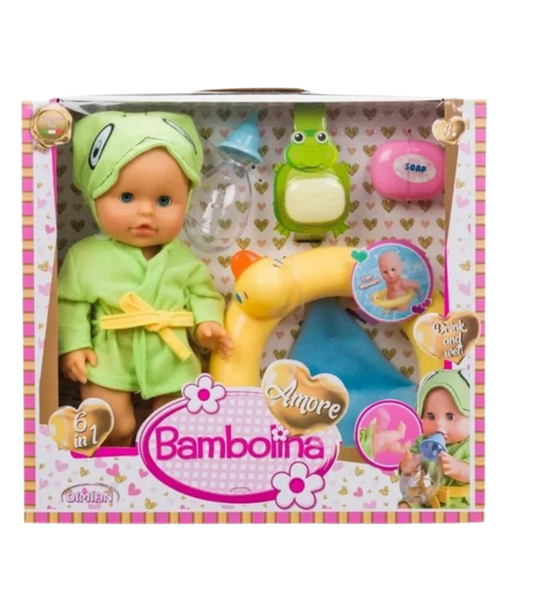 BAMBOLINA DOLL AMORE BATH BABY SET