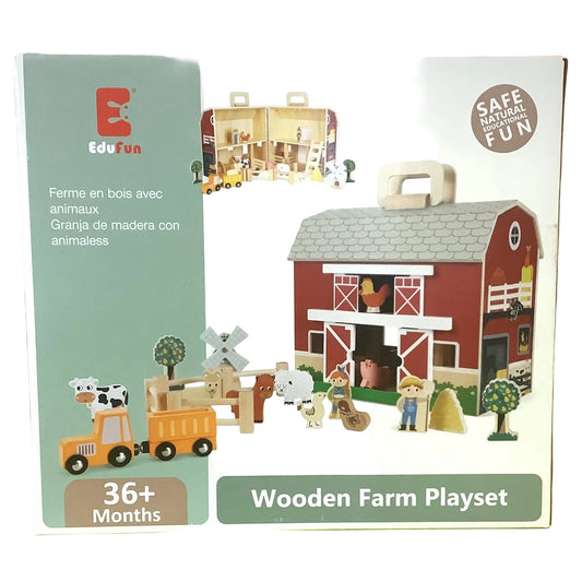 WOODEN FARM PLAYSET EDUFUN