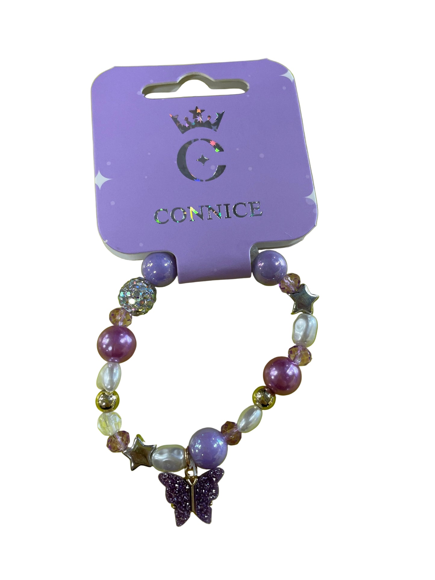 C/NICE HC00271 PURPLE BEADED BRACELET