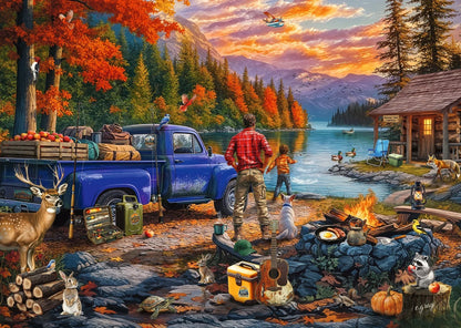 PUZZLE 300PC LARGE SUNSET LAKE