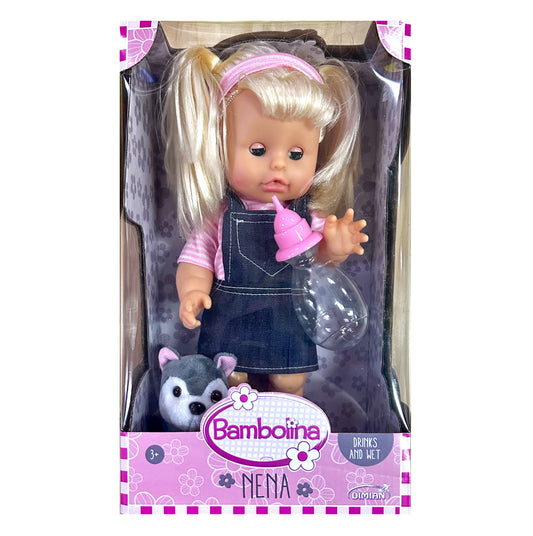 BAMBOLINA DOLL NENA WITH DOG 36CM