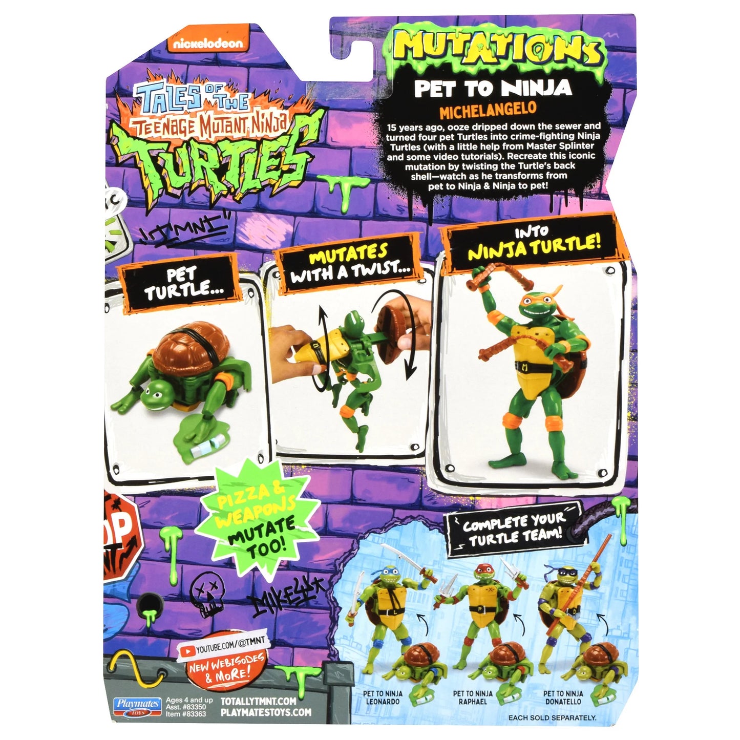 TMNT MUTATIONS PET TO NINJA MICHELANGELO