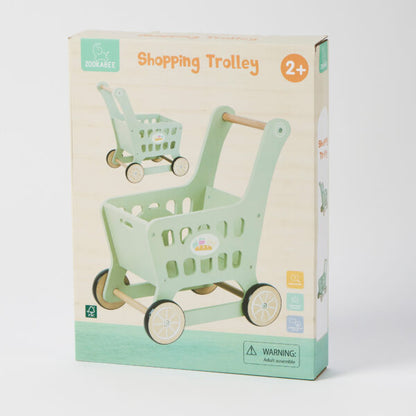 PILBEAM WOODEN SHOPPING TROLLEY