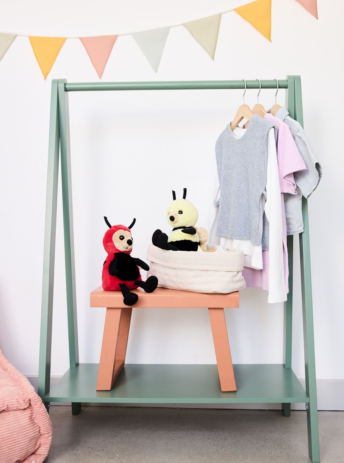 CB BEAR & ME LEAF LADYBIRD ROSE RED