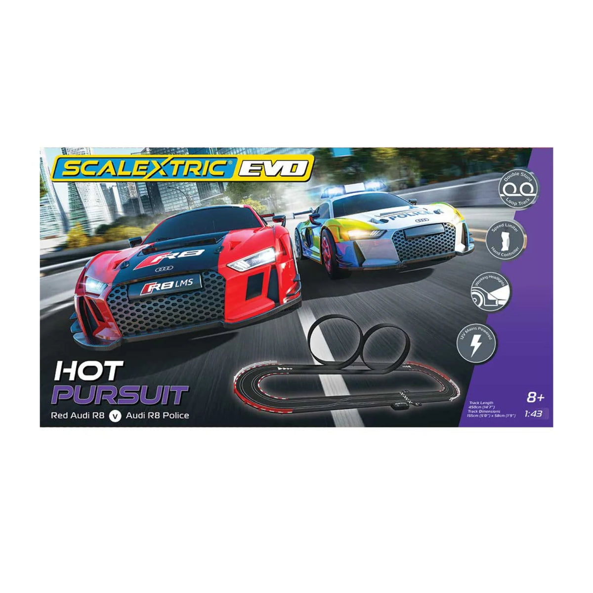SCALEXTRIC 1:43 EVO HOT PURSUIT SLOT CAR