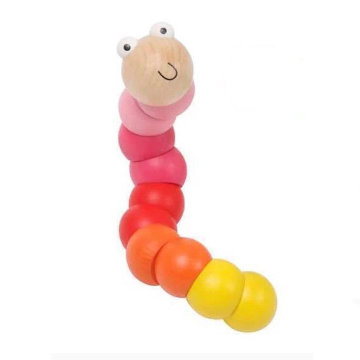 WOODEN JOINTED WORM SML