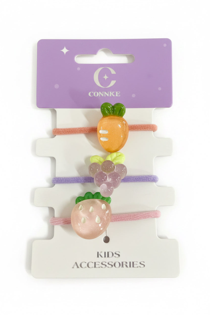 C/NICE HC09069 3PC FRUIT HAIR TIES