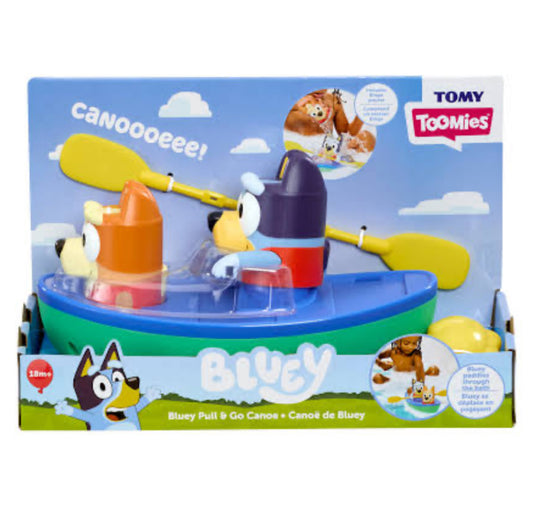 BLUEY PADDLING CANOE