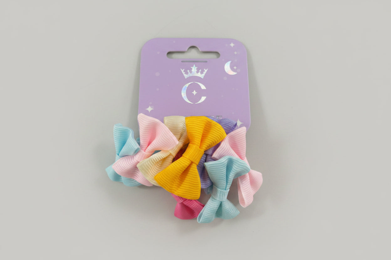 C/NICE HC08796A 8PCE MINI BOW HAIR TIES
