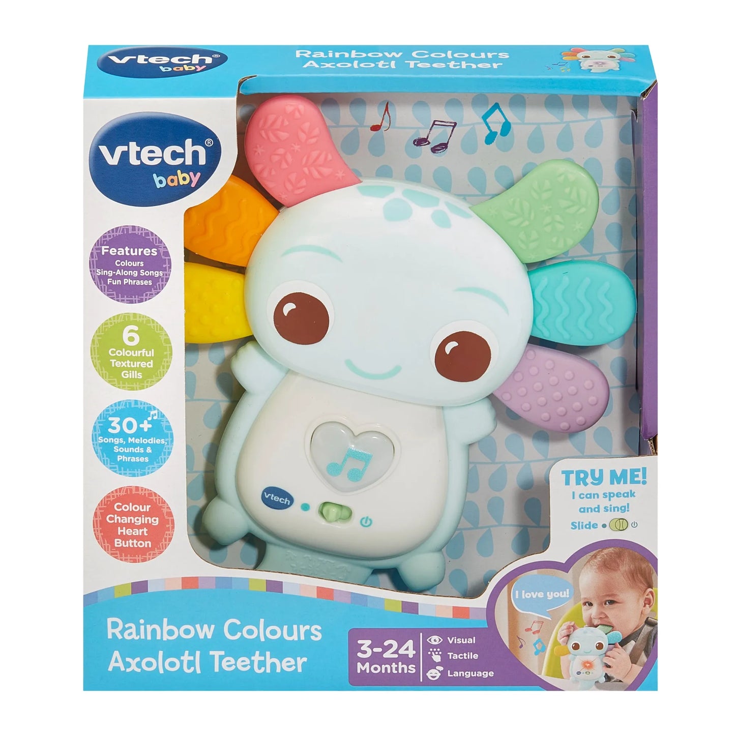 VTECH RAINBOW COLOURS AXOLOTL TEETHER
