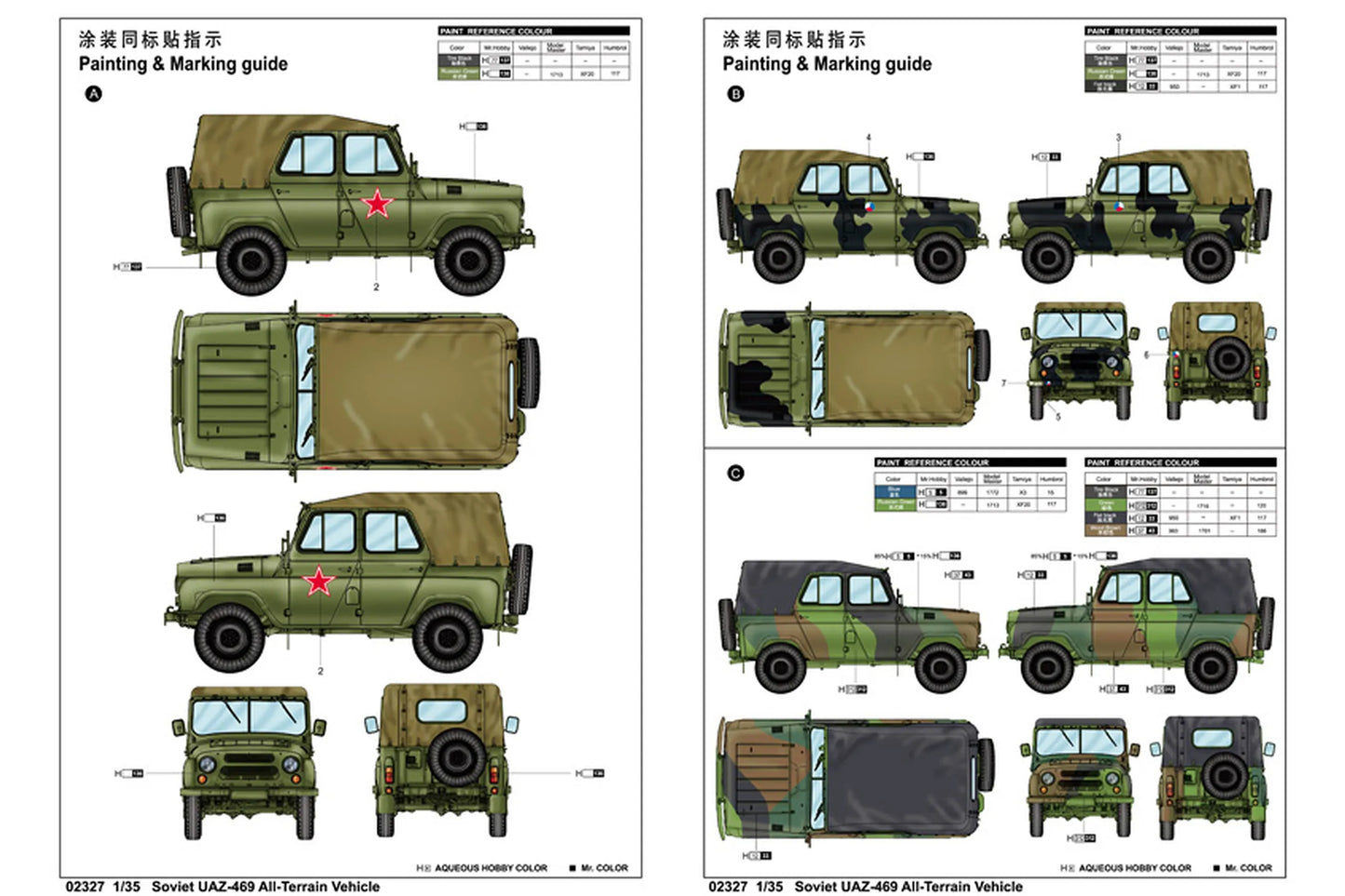 TRUMP 1:35 SOVIET UAZ-469 ALL TERRAIN