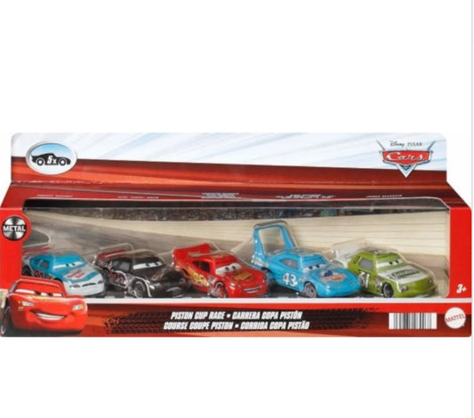 DISNEY PIXAR CARS 5 PACK PISTON CUP RACE