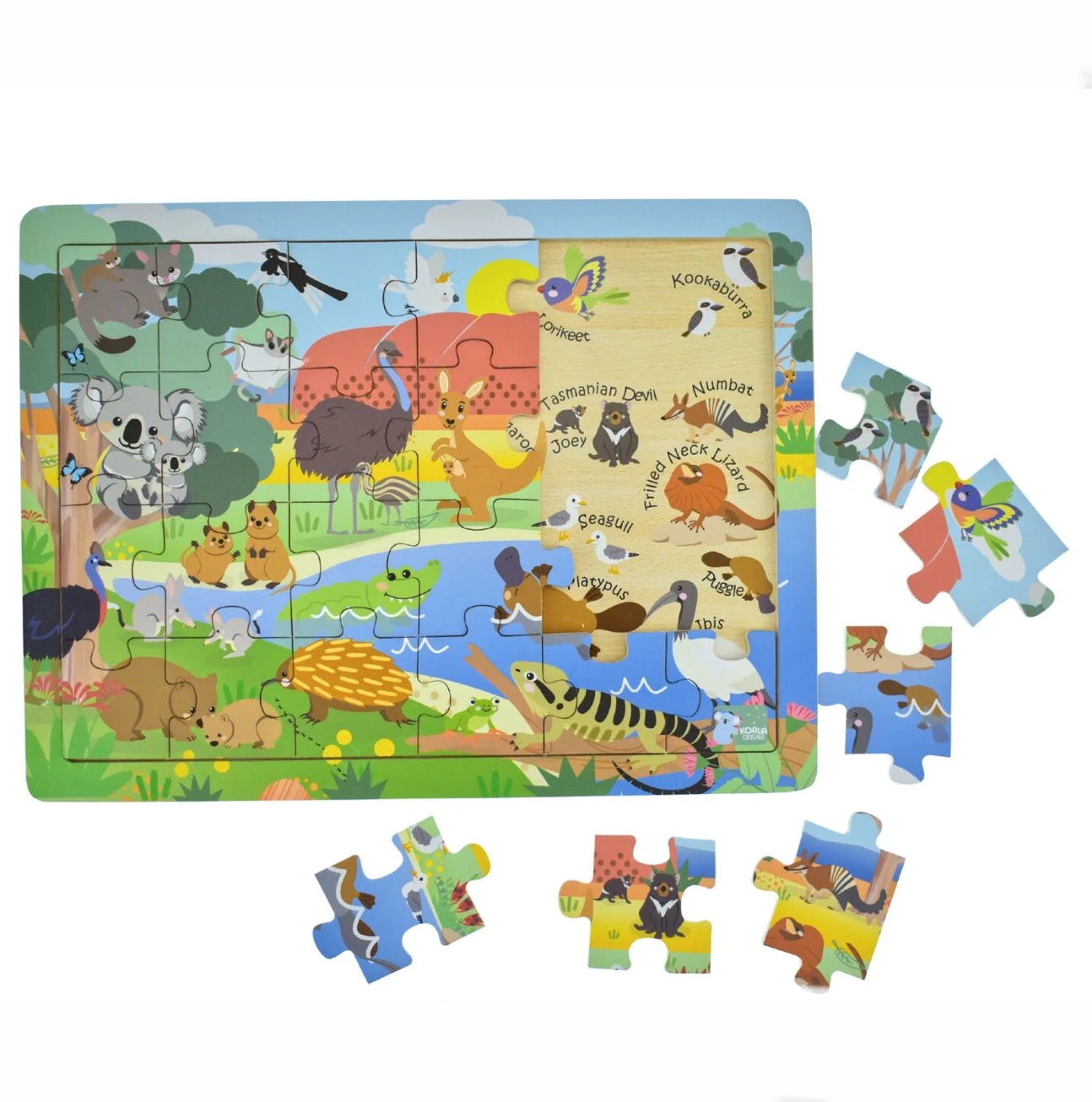 PUZZLE 24PC AUSSIE ANIMALS AND NAMES