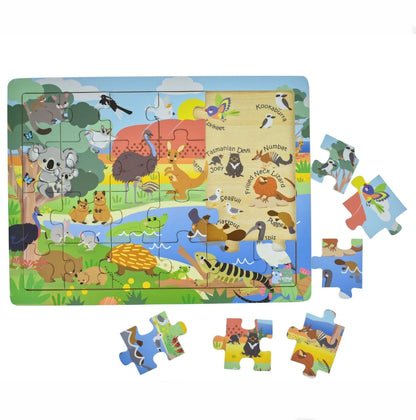 PUZZLE 24PC AUSSIE ANIMALS AND NAMES